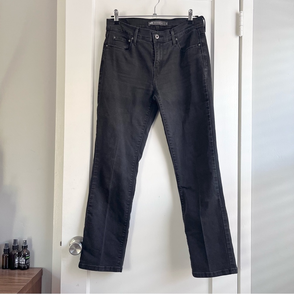 Levi's 505 Straight Leg Faded Black Sz 8